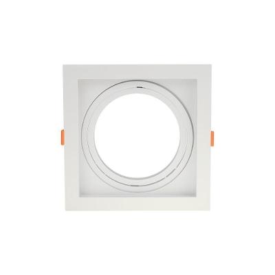 Spot De Embutir Recuado Nordecor Flea Para 1 Lâmpada Ar111 Quadrado Branco 6199