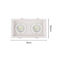 Spot De Embutir Recuado Nordecor Flea Duo Para 2 Lâmpadas Mr16 Gu10 Bivolt Branco 6331 - 2