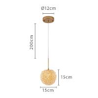 Lustre Pendente Nordecor Jou 2736 Ouro Champagne G9 Bivolt - 2
