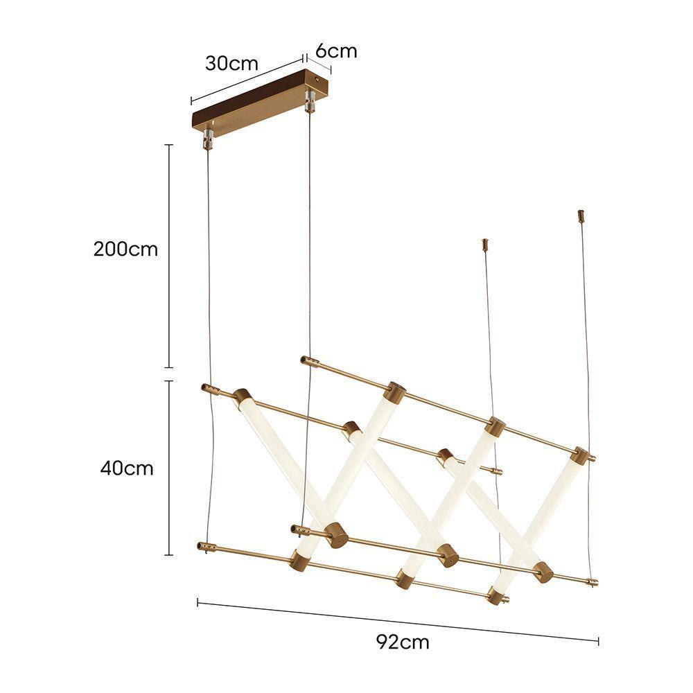 Lustre Pendente Nordecor Juli 2732 Dourado Fosco Led Bivolt - 2