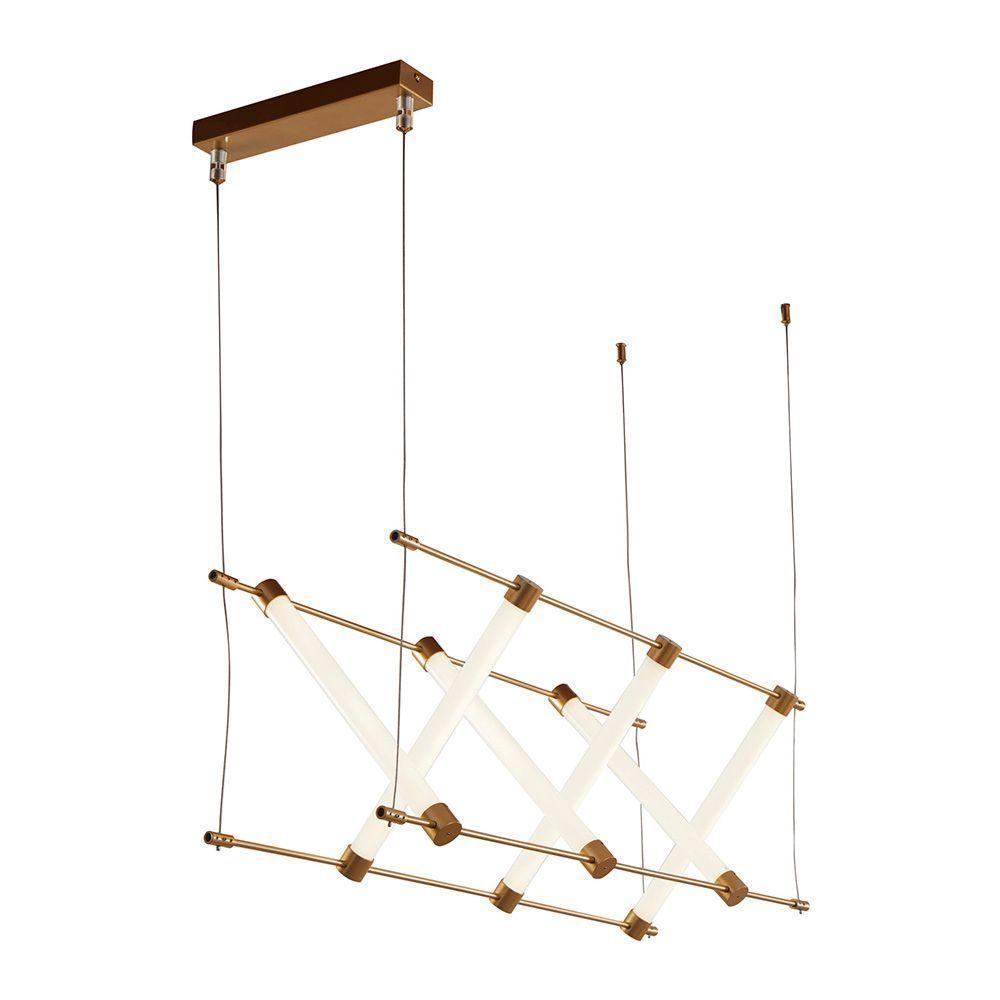Lustre Pendente Nordecor Juli 2732 Dourado Fosco Led Bivolt - 3