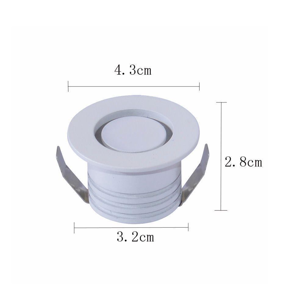 Spot De Embutir Nordecor Nobi Mini Led 3w Bivolt Branco 3000k Luz Amarela - 3