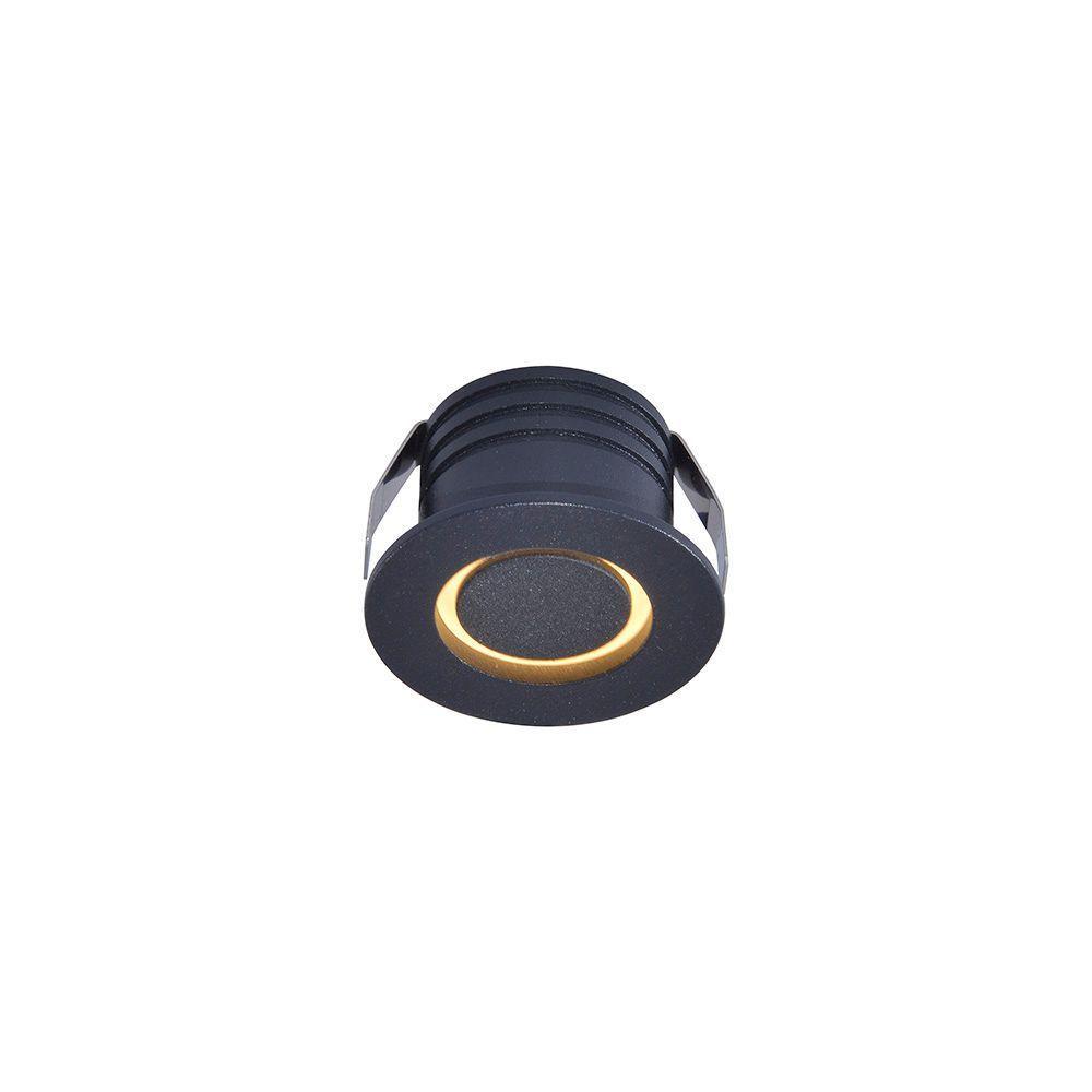 Spot De Embutir Nordecor Nobi Mini Led 3w Bivolt Preto 3000k Luz Amarela - 1