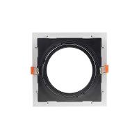 Spot De Embutir Recuado Nordecor Flea Para 1 Lâmpada Ar111 Quadrado Branco E Preto 6201 - 3