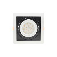 Spot De Embutir Recuado Nordecor Flea Para 1 Lâmpada Ar111 Quadrado Branco E Preto 6201 - 4