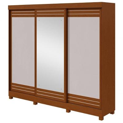 Guarda-roupas Casal Nice 3 Portas 1 Espelho 4 Gavetas Flex Com Pés - Lopas