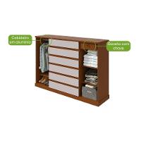 Comoda Sapateira Vedra 7 Gavetas 2 Portas - Lopas - 3