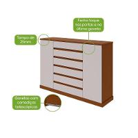 Comoda Sapateira Vedra 7 Gavetas 2 Portas - Lopas - 6