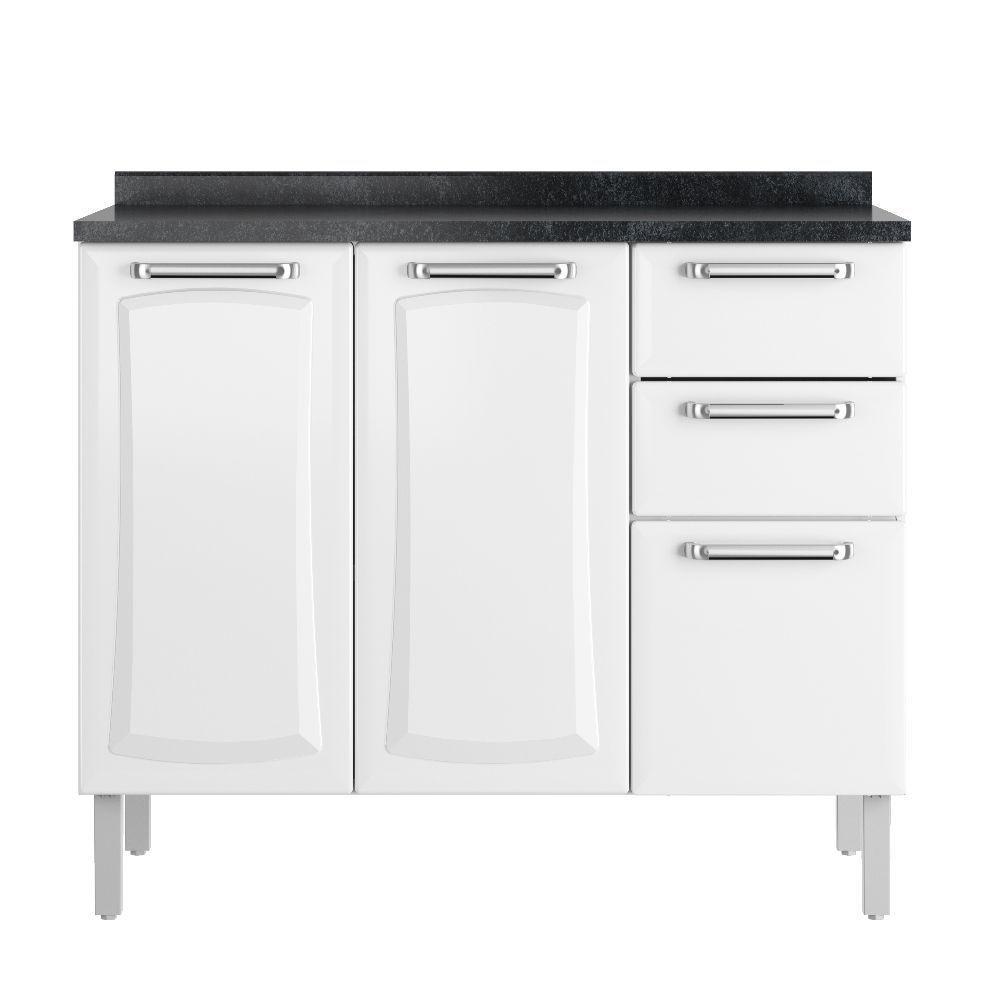 Balcão C- Tampo 3 Portas 2 Gavetas Tarsila - Itatiaia - 8