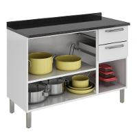 Balcão C- Tampo 3 Portas 2 Gavetas Tarsila - Itatiaia - 5