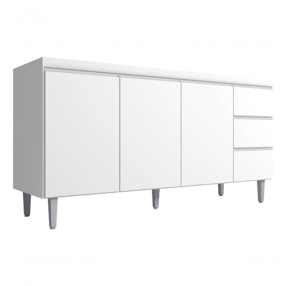 Balcão P Pia Andreia Branco 150cm 3 Portas 3 Gavetas Ajl Branco - 1