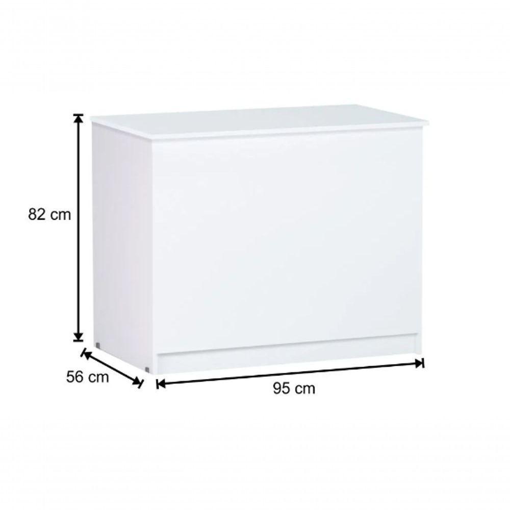 Balcão Baú Multiuso Amanda Branco - Ajl Móveis - 2