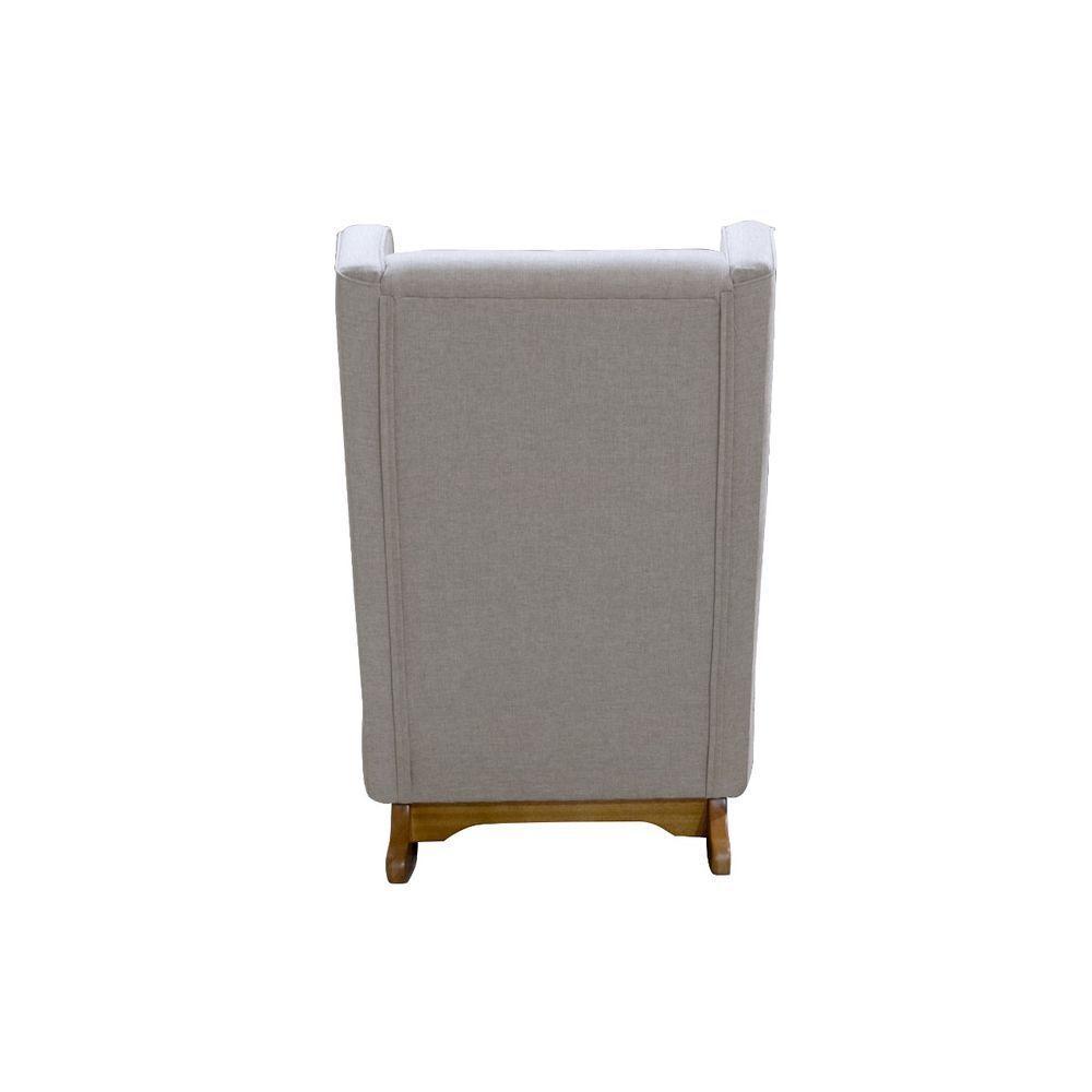 Poltrona De Amamentação E Balanço Retro áquila C- Puff Bege - Anjo De Casa - 3