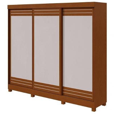 Guarda-roupas Casal Nice 3 Portas 4 Gavetas Flex Com Pés Frassino Off White