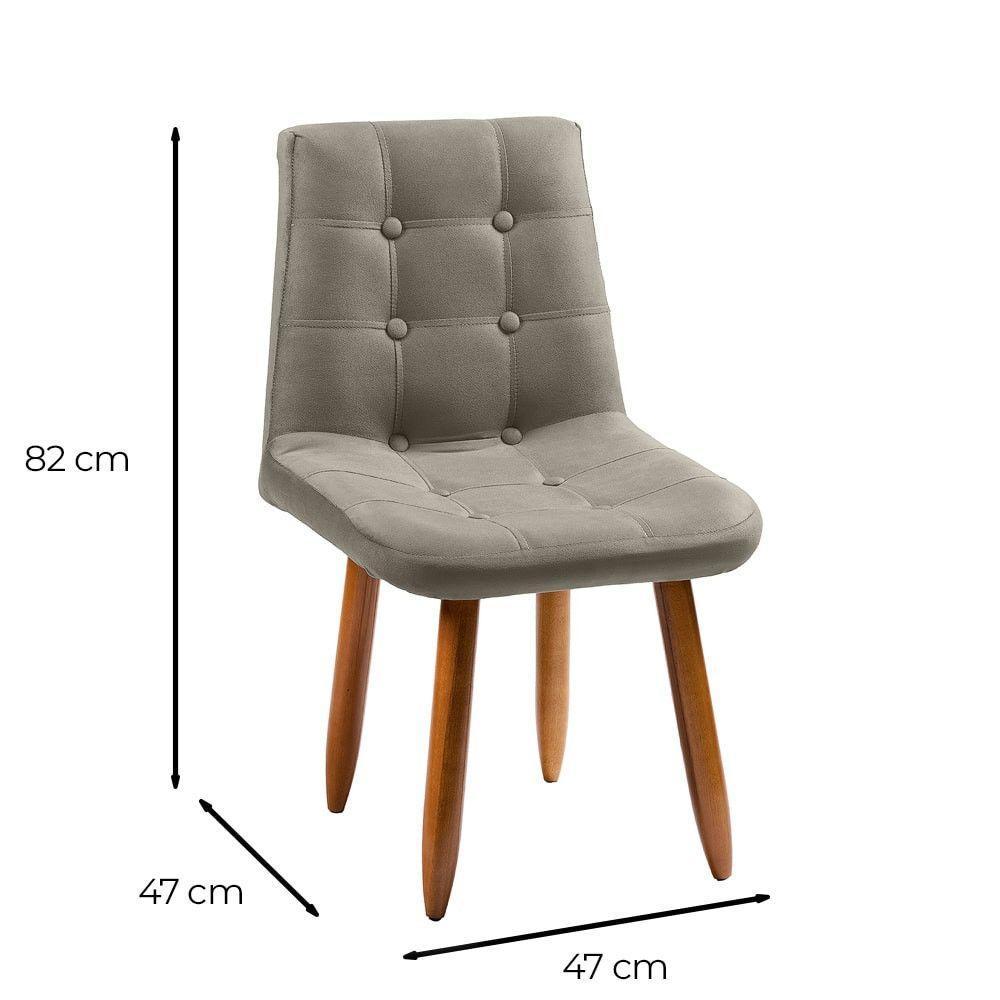 Cadeira Poltrona Jade Sala Estar Penteadeira Veludo Marfim - 6