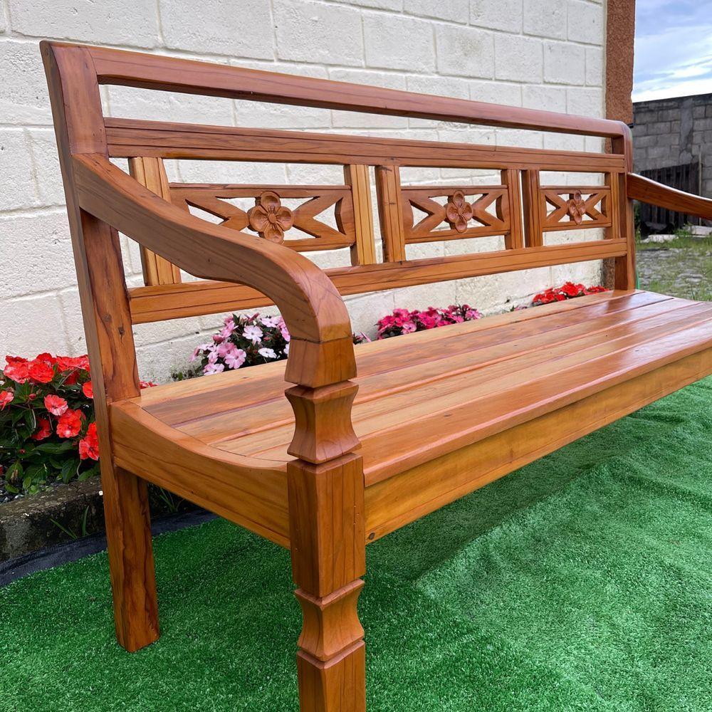 Banco Namoradeira 3 Lugares Madeira De Demolição Modelo Flor Sudeste Rústico - 2
