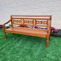 Banco Namoradeira 3 Lugares Madeira De Demolição Modelo Flor Sudeste Rústico - 3