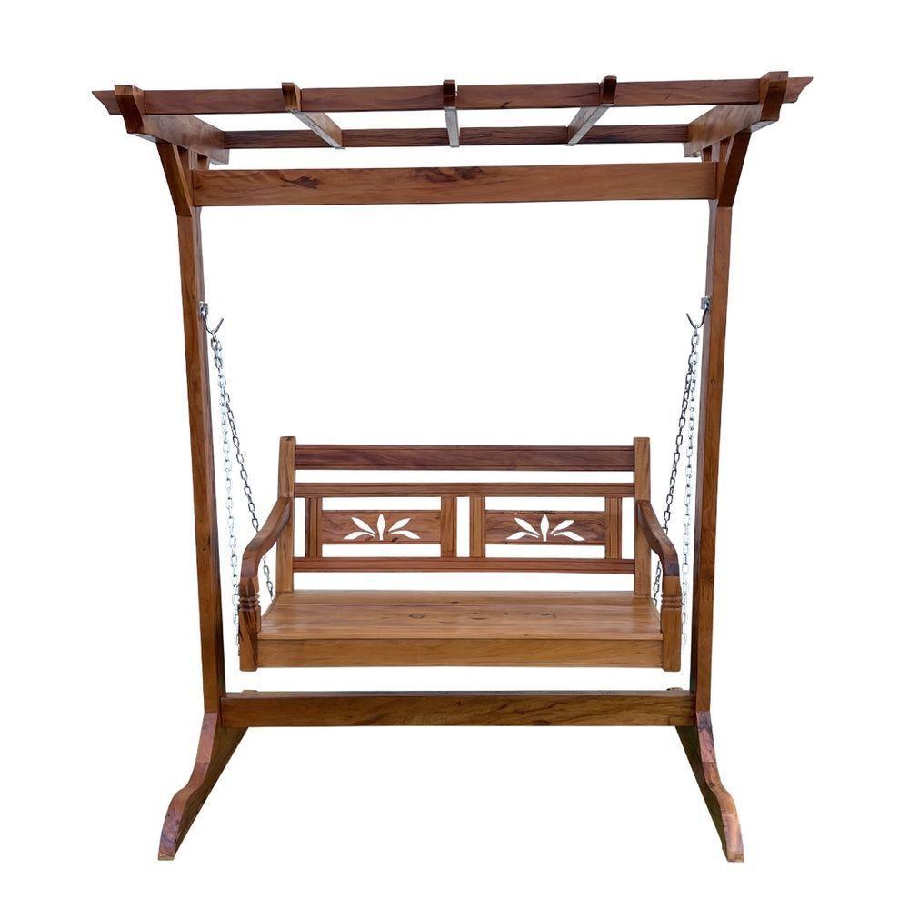 Banco Balanço Com Pergolado Madeira Peroba Rosa Sudeste Rústico - 1