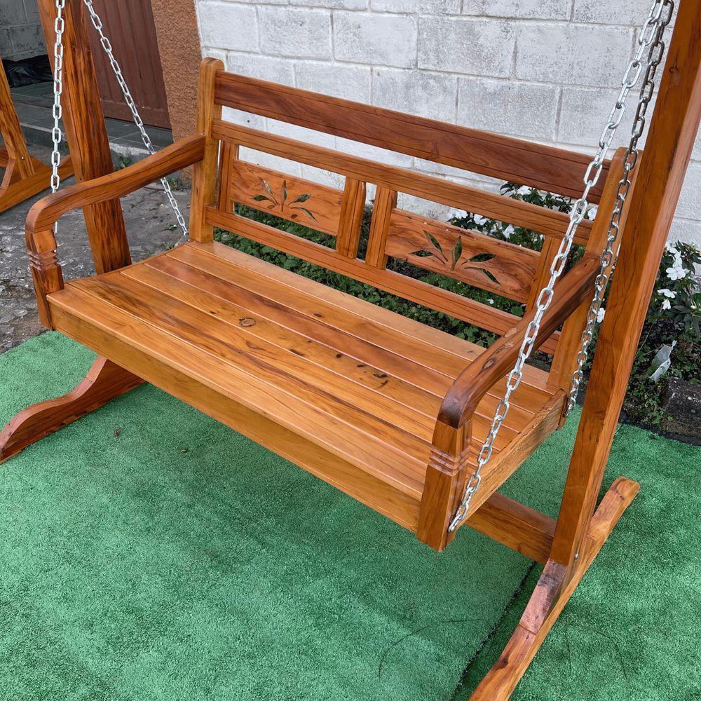 Banco Balanço Com Pergolado Madeira Peroba Rosa Sudeste Rústico - 2