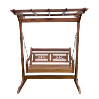 Banco Balanço Com Pergolado Madeira Peroba Rosa Sudeste Rústico - 1