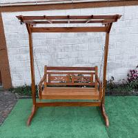 Banco Balanço Com Pergolado Madeira Peroba Rosa Sudeste Rústico - 3