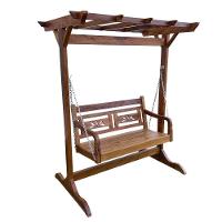 Banco Balanço Com Pergolado Madeira Peroba Rosa Sudeste Rústico - 8