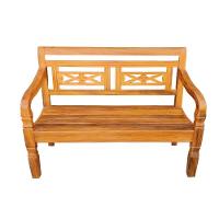 Banco Namoradeira 2 Lugares Madeira Peroba Rosa Modelo Flor Sudeste Rústico - 1