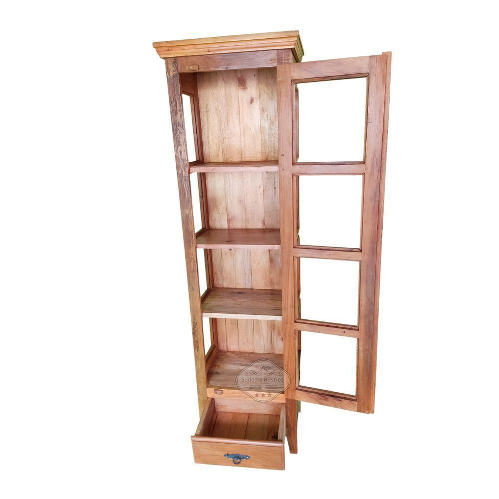 Cristaleira Torre Madeira De Demolição Sudeste Rústico - 5