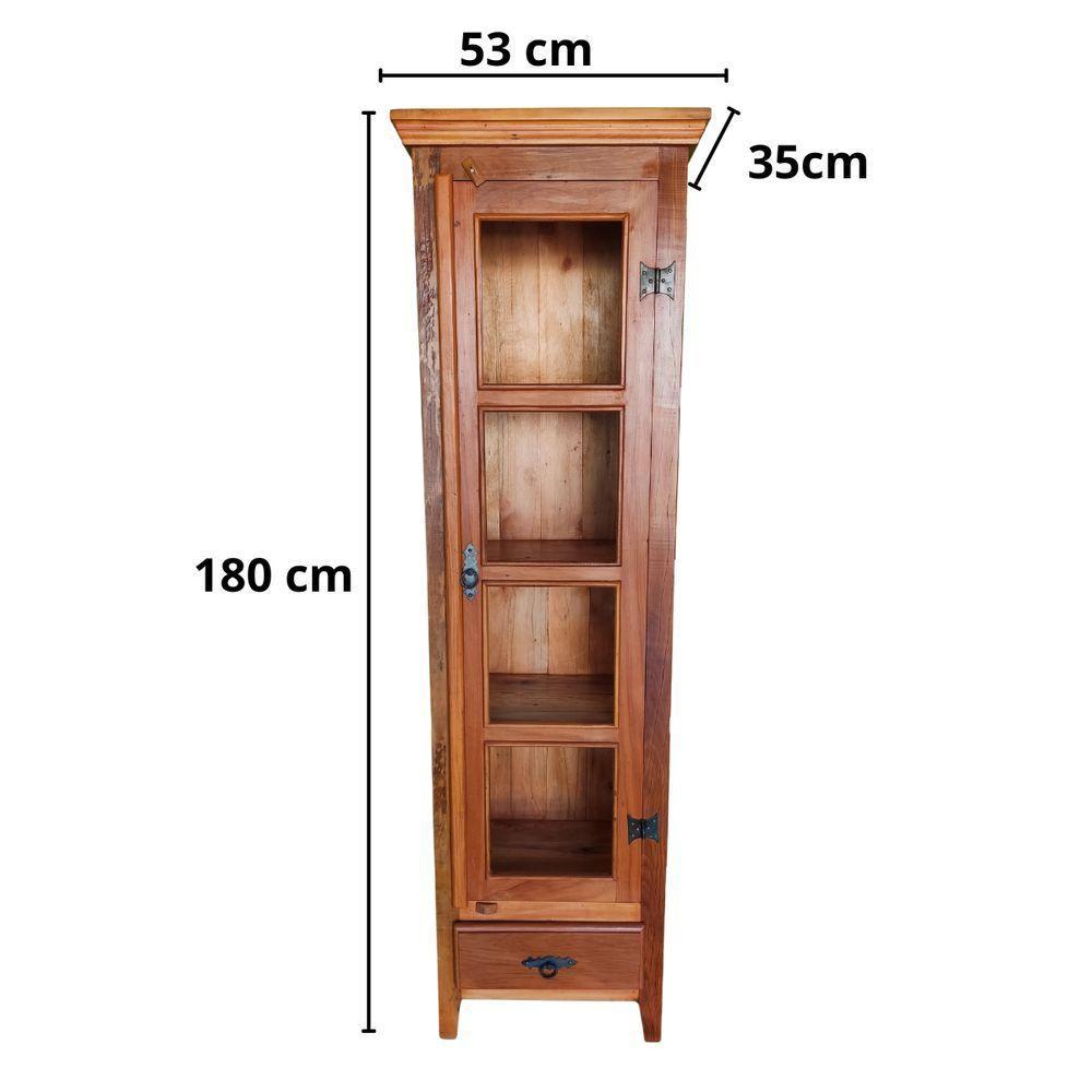 Cristaleira Torre Madeira De Demolição Sudeste Rústico - 9