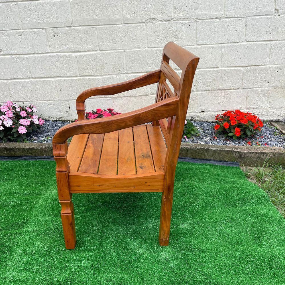 Banco Poltrona Madeira Peroba Rosa Modelo X Sudeste Rústico - 2