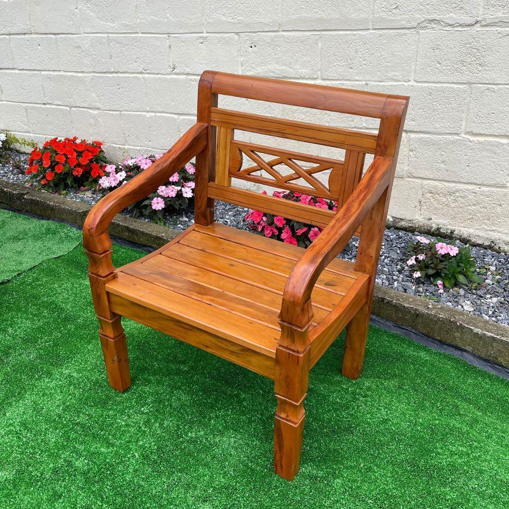 Banco Poltrona Madeira Peroba Rosa Modelo X Sudeste Rústico - 3