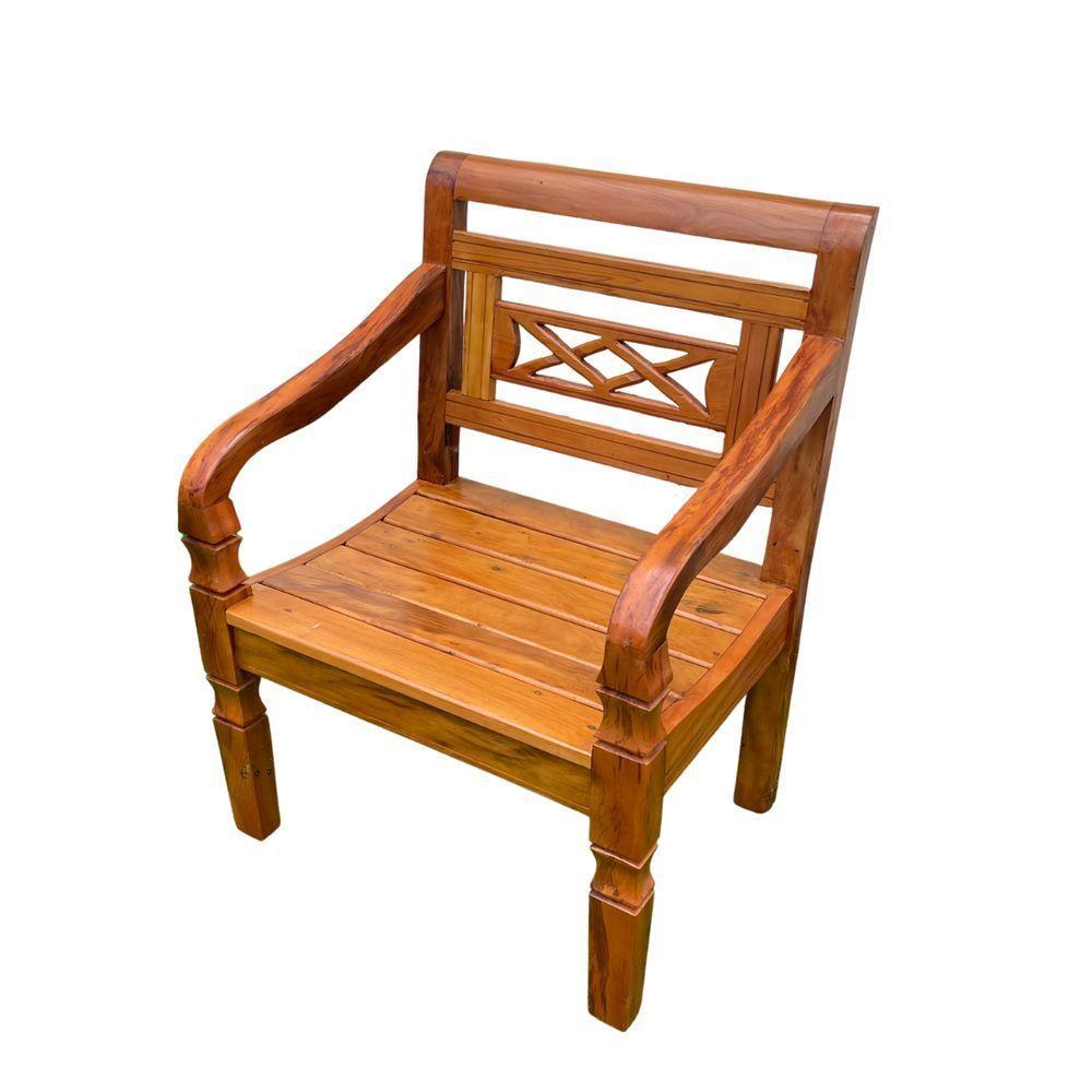 Banco Poltrona Madeira Peroba Rosa Modelo X Sudeste Rústico - 5