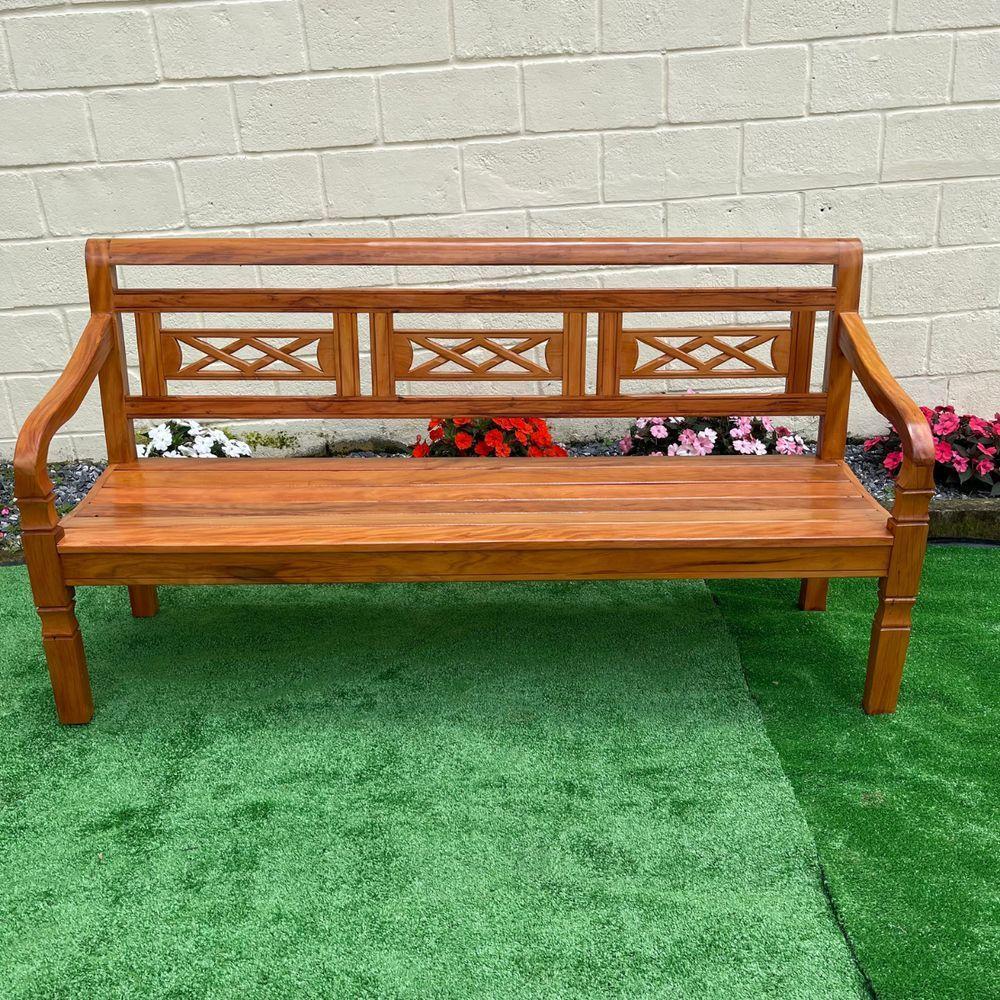 Banco Namoradeira 3 Lugares Madeira De Demolição Modelo X Sudeste Rústico - 3