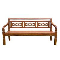 Banco Namoradeira 3 Lugares Madeira De Demolição Modelo X Sudeste Rústico - 5