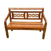 Banco Namoradeira 2 Lugares Madeira Peroba Rosa Modelo X Sudeste Rústico - 1