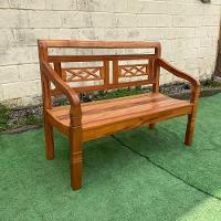 Banco Namoradeira 2 Lugares Madeira Peroba Rosa Modelo X Sudeste Rústico - 3