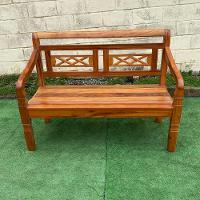 Banco Namoradeira 2 Lugares Madeira Peroba Rosa Modelo X Sudeste Rústico