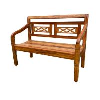 Banco Namoradeira 2 Lugares Madeira Peroba Rosa Modelo X Sudeste Rústico - 5