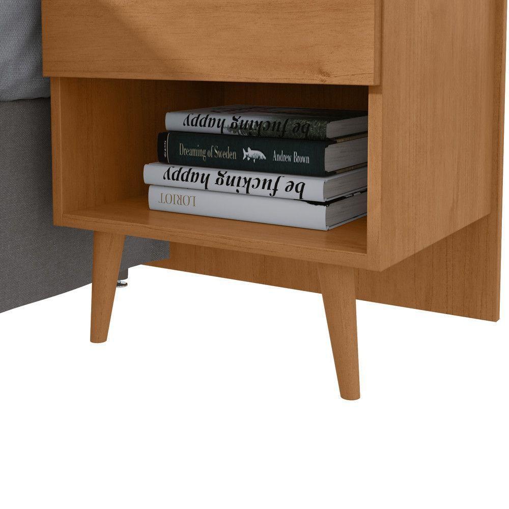 Cabeceira Casal E Queen Like Com 2 Mesas 90751 Lopas Amendoa Clean - 3