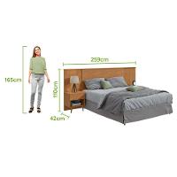 Cabeceira Casal E Queen Like Com 2 Mesas 90751 Lopas Amendoa Clean - 6