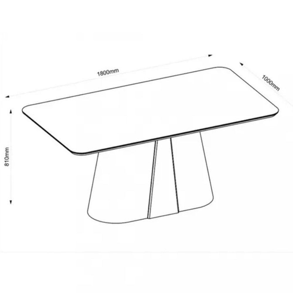 Conjunto Mesa De Jantar Ryze Com 06 Cadeiras Sofia Dj Moveis Off White Com Neve - 9