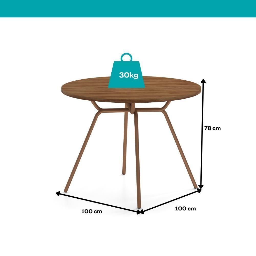 Conjunto Sala De Jantar 4 Cadeiras Verona Carraro Freijó Areia Rosê - 6