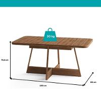 Conjunto Sala De Jantar 6 Cadeiras Charlotte Carraro Nogal Com Rose - 5