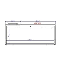 Mesa De Centro Com Bandeja Madeirada E Tubos Pretos Carraro 1346