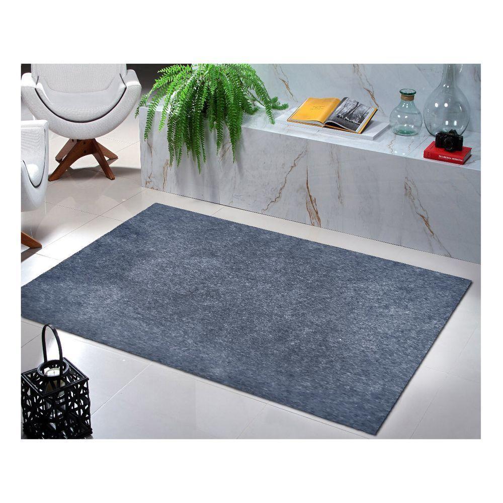 Tapete Carpete Simples Aveludado 2,00x2,50 Borda Sem Costura Cinza - 5