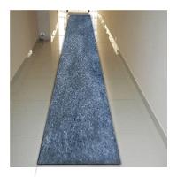 Tapete Passadeira Simples Aveludado 50x300 Borda Sem Costura Cinza