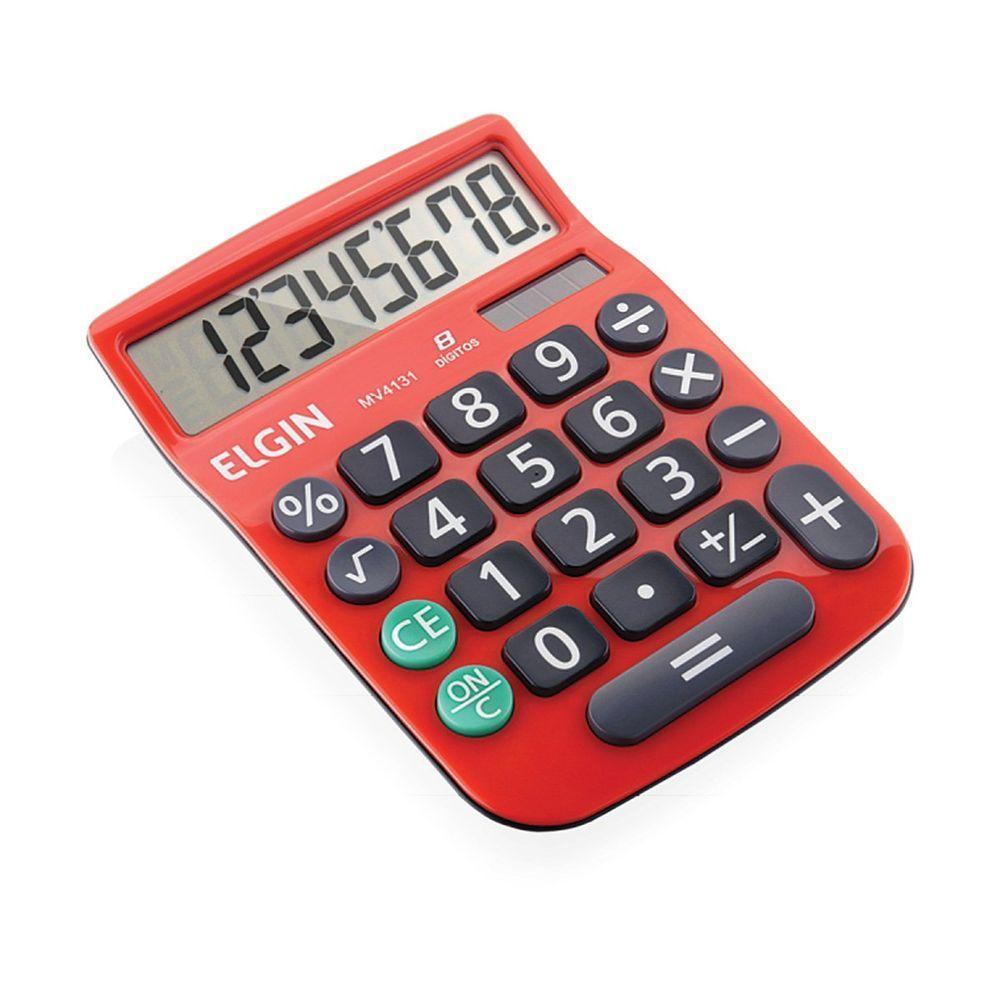 Calculadora De Mesa 8 Dígitos Mv-4131 Vermelha - 1