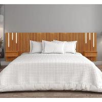 Cabeceira Adaptável Casal/queen Paris 2 Mesas De Cabeceira Led Naturalle - Mavaular - 5