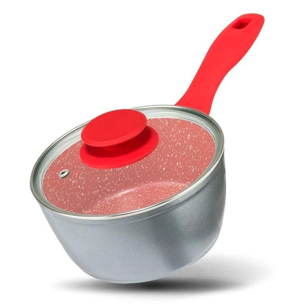 Panela Philco Definitive Pph160apr Redstone com Tampa de Vidro 1,4 L Cinza e Vermelho - 1