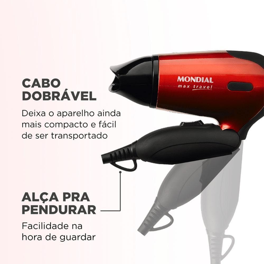 Secador de Cabelo Mondial Travel Sc-10 Bivolt - 4